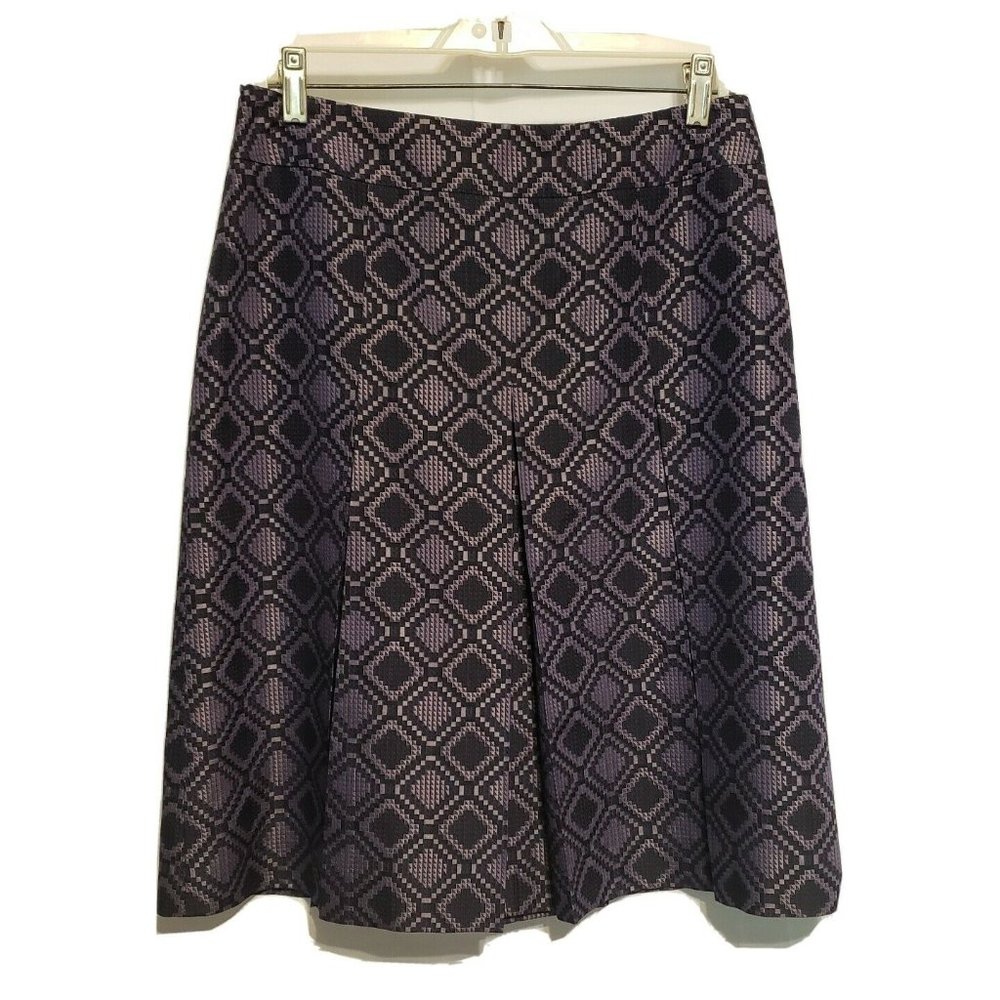 Ann Taylor Purple Geometric Skirt
